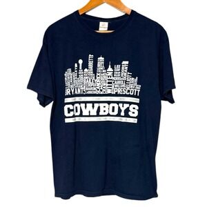 Fruit‎ Of The Loom NFL Dallas Cowboys Downtown Design Men's Navy Tee Size Large
